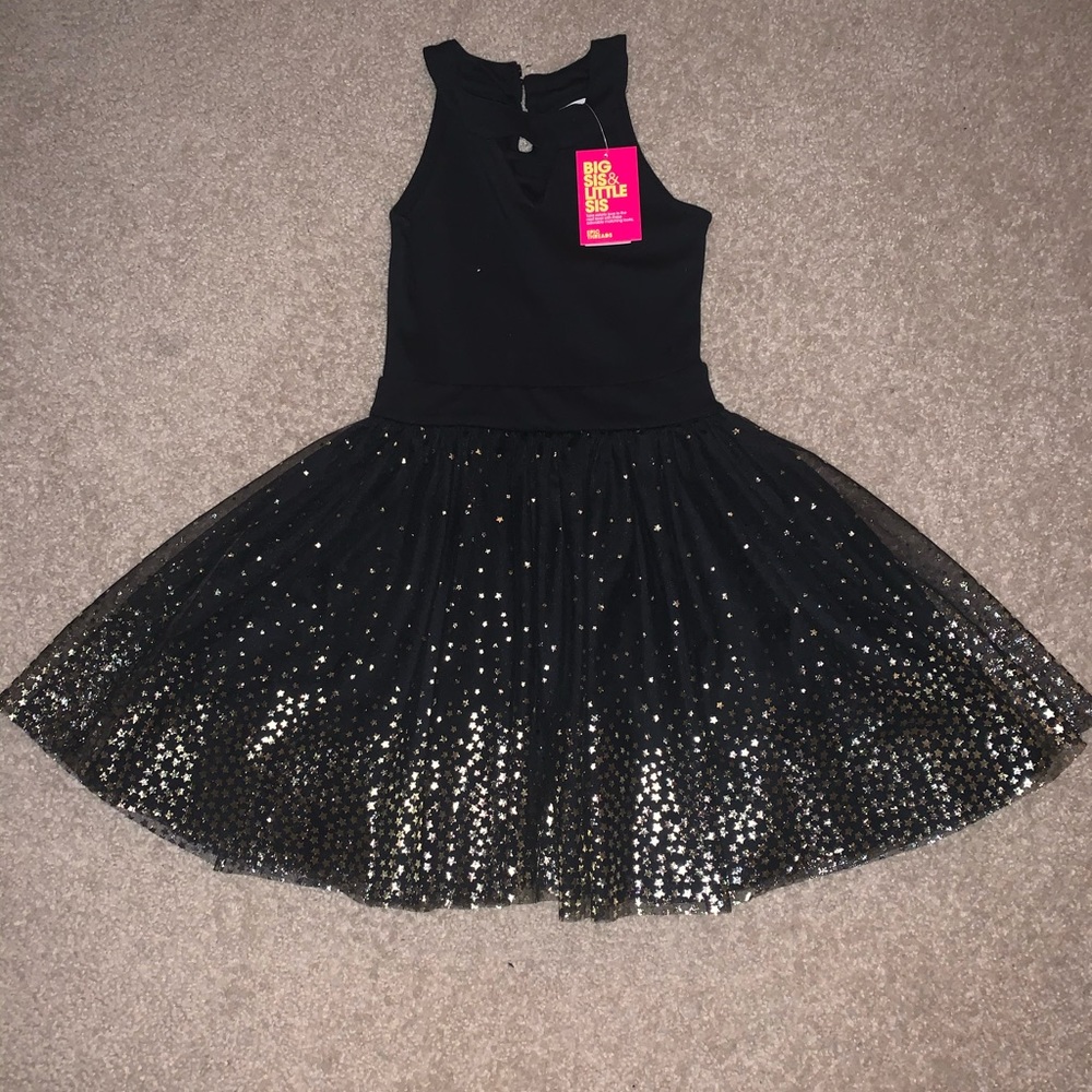 Black kids party dress